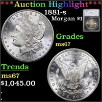 ***Auction Highlight*** 1881-s Morgan Dollar $1 Gr