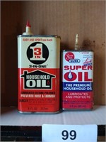 (2) Oil Tins