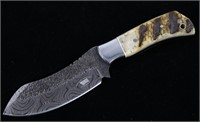 Rocky Mountain Rams Horn Damascus Bozeman Knife