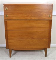 Stanley MCM Walnut Veneer Dresser