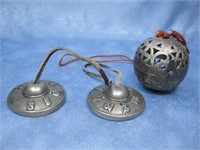 Tibetan Hand Cymbals W/Incense Burner