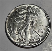 1945 BU Grade Walking Liberty Half Dollar