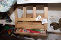 ART EASEL AND SUPPLIES