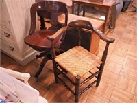 Two decorative chairs: corner chair