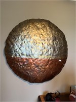 4 Foot Large Metal Wall Decor - Copper Tone