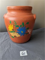 Hand Painted Crock Vase