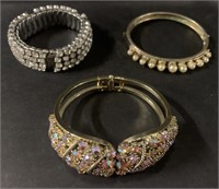 Lot of 3 Costume Jewelry Bracelets