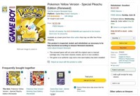 OF3461  Pokemon Yellow Pikachu Edition-Renewed GB