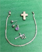 Ladies combined jewelry marked 925, to include a
