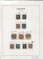 Great Britain 1840-1855 #1/#20 Early Victoria Stam