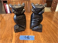 Pr Onyx/Alabaster Owl Figurines