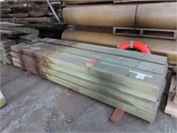 Pallet containing 12 x lengths of hardwood.