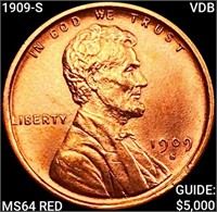 1909-S VDB Wheat Cent CHOICE BU RD