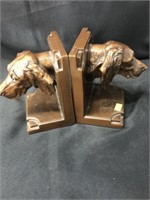 (2) Early Bronze Plated Bookends