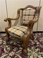 Oversize Oak Claw Foot Arm Chair