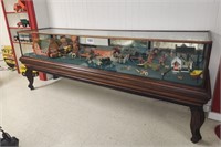 Wood & Glass Display Case, (excludes contents)