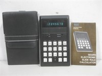 Sears Electronic Slide Rule Calculator Powers On