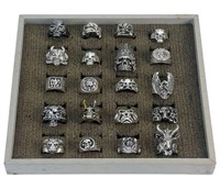 Men's Biker/ Rocker Rings with Skulls & Mythical