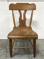 Petite wood farmhouse chair