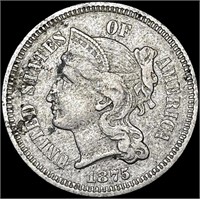 1875 Nickel Three Cent LIGHTLY CIRCULATED