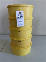 5- VTG Tupperware Yellow Containers