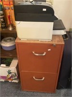 HP office jet and file cabinet