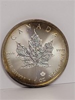 CND 2020 .9999 SIVER "MAPLE LEAF" 1 OZ $5.00 COIN