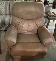 Tan La-Z-Boy leather recliner