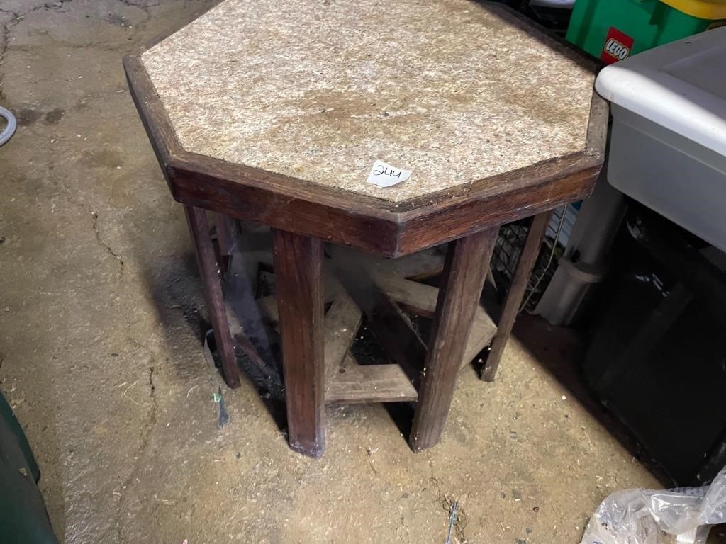 marble top end table