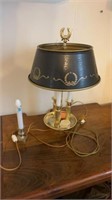 Vintage Brass French Style Bouillotte Lamp Tole