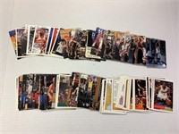 approximately 100 sports cards