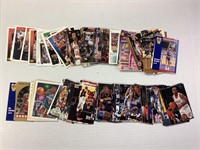 approximately 100 sports cards