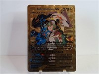 Pokemon Card Rare Gold Reshiram & Zekrom Gx