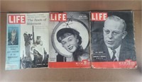 3 Vtg Life Magazines