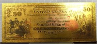 24K gold-plated banknote Cleveland, Ohio
