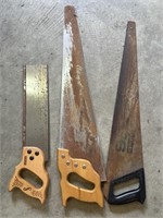 Two Stanley Handsaws and One Craftsman Saw