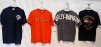 Lot of 4 Harley Davidson Sz Large shirts