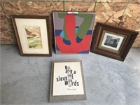 4 Framed Art Pieces
