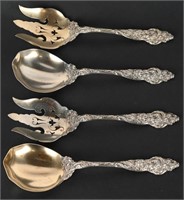 4- LARGE STERLING SILVER SERVING UTENSILS