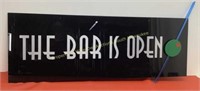 *LPO* Two sided "The bar is open" sign