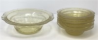 Yellow Depression Glass Bowls