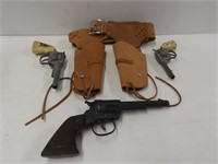 Daisy Cap Guns and Leather Holsters