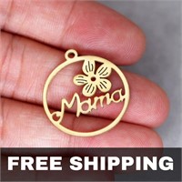 NEW Dainty Stainless Steel Flower Mama Pendant