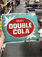 METAL DOUBLE COLA SIGN