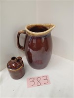 Brown Pitcher and Jug