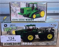 Two Ertl John Deere Replica Farm Toys