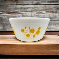 Mid Century Federal Glass Atomic Dots Mixing Bowl