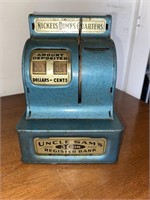 Vintage Uncle Sam's 3-Coin Register Bank