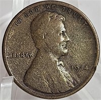 Key 1914-D U.S. Lincoln Wheat Cent G/VG