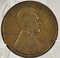 Key 1914-D U.S. Lincoln Wheat Cent VG